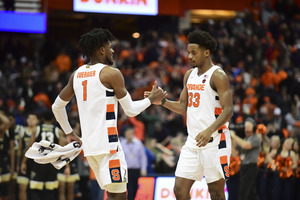 Elijah Hughes led all Syracuse players with 25 points.